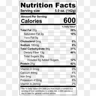 Toasted Sunburst Muesli Nutrition Label - Nutrition Facts, HD Png Download