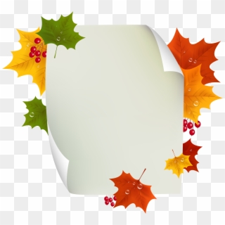 Autumn Blank Page Decor Png Clipart Image - Autumn, Transparent Png