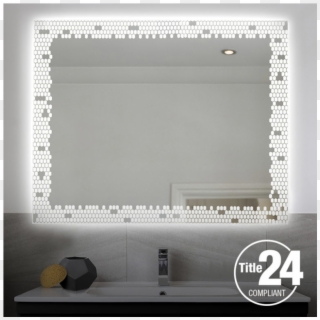 Title 24 Compliant Lighted Mirrors2 - Bathroom, HD Png Download