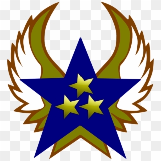 Blue Star With 3 Gold Star And Wings Svg Clip Arts, HD Png Download