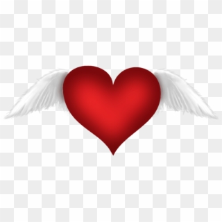 Red Heart With Wings, HD Png Download