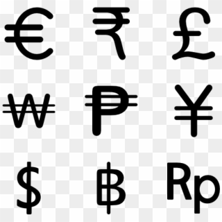 Currency Icons Fill - Calligraphy, HD Png Download