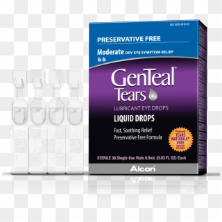 Genteal® Tearspreservative Free Moderate Liquid Drops, HD Png Download