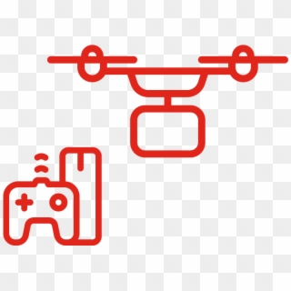 Drone And Pilot - Drone Icon Png Red, Transparent Png
