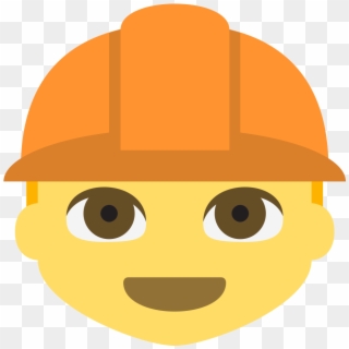 Emoji Construction Worker - Police Emoticon, HD Png Download