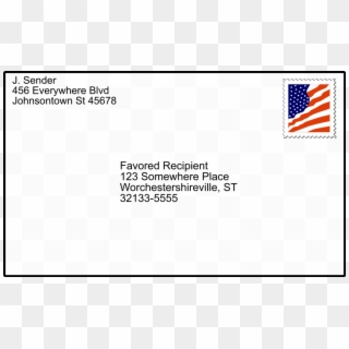 Envelope With Stamp 01 Png, Transparent Png