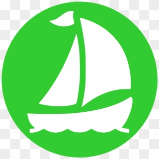 Green Boat Icon - Sail, HD Png Download