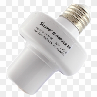 Picture Of Sonoff Slampher Wifi Smart Light Bulb Holder - Fluorescent Lamp, HD Png Download