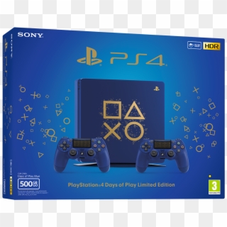 Ps4 500gb Days Of Play Edition 2nd Dualshock - Playstation Days Of Plays, HD Png Download