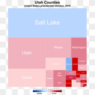 Utah Presidential Election Results 2016 - Utah 2016 Election Results, HD Png Download