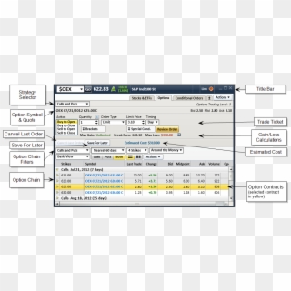 Options Tab Features - Interest Rate Swap Trade Ticket, HD Png Download