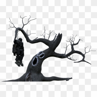 Spooky Tree With Hanging Mech - Illustration, HD Png Download
