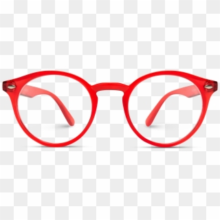 Red Frame Clear Prescription Eyeglasses, Clear Red, HD Png Download