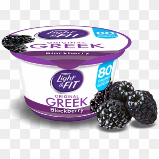 Blackberry Greek Yogurt - Dannon Light & Fit Greek Yogurt Blueberry, HD Png Download