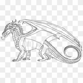 Wings Of Fire Coloring Pages Printable Dragons Image - Wings Of Fire Hybrid Base, HD Png Download