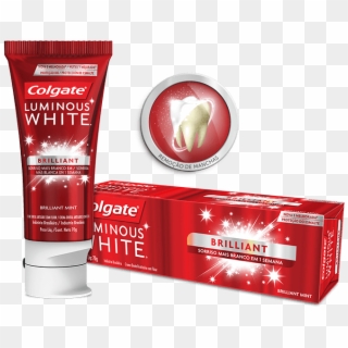 Colgate Luminous White Brilliantfórmula Com Ingredientes - Colgate, HD Png Download