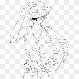 Luffy By Minatosama One Piece Pinterest - Luffy One Piece Coloring Pages, HD Png Download