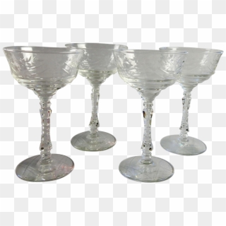 Cut Glass Vintage Champagne Glasses - 1860s Champagne Glasses, HD Png Download