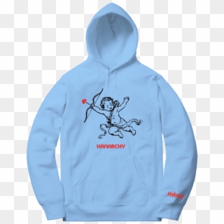 Cupid Hoodie Blue Front Copy - Hoodie, HD Png Download