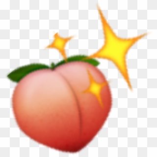 #peach #sparkling #emoji #emojis - Emoji Peach Png, Transparent Png