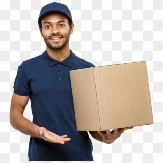 Man - Delivery Boy With Box, HD Png Download