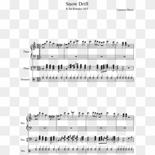 Snow Drift Sheet Music For Synthesizer, Percussion - Sheet Music, HD Png Download