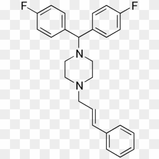 File - Flunarizine - Chemical Structure Of Cyclizine, HD Png Download