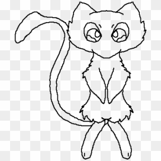 Pokemon Mew Drawing - Line Art, HD Png Download