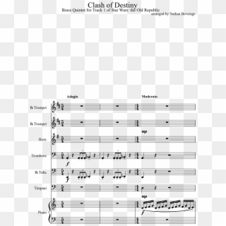 Clash Of Destiny Sheet Music Composed By Arranged By - Buckjump Trombone Sheet Music, HD Png Download