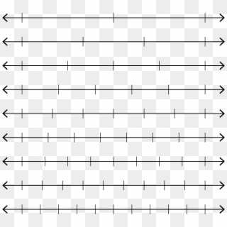 Fill In Blank Number Lines Worksheets The Line Fraction - Unlabeled Fraction Number Lines, HD Png Download