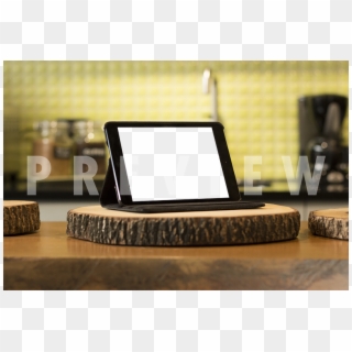 Black Ipad On Top Of Chopping Board - Electronics, HD Png Download