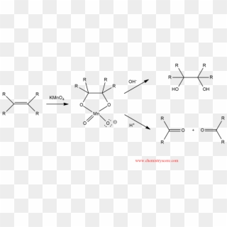 Here Comes To The Complete Cleavage Of The Double Bond - Kmno4 Mechanism Alkene, HD Png Download