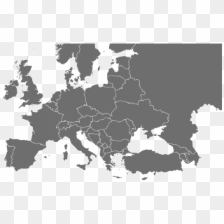 Europe, Blank Map, Map, Monochrome Photography Png - Europe Map Plain, Transparent Png
