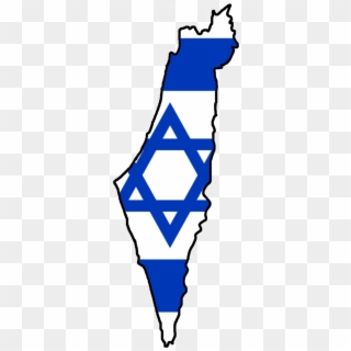 Flag Map Of Israel - Israel Map With Flag, HD Png Download