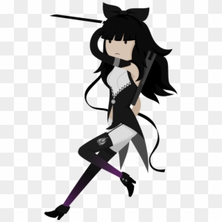 Blake Belladonna From Rwby In An Adventure Time Style, - Cartoon, HD Png Download
