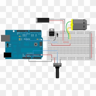 Arduino Bb Pot Transistor Motor Diode - Подключение Диода К Ардуино, HD Png Download