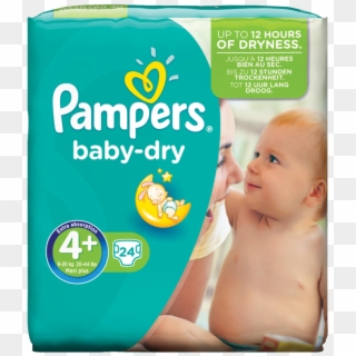 Pampers Baby Dry 24pack - Pampers Baby Dry 4+, HD Png Download