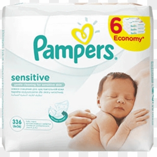 Pampers Wipes Sensitive 336 Min - Baby, HD Png Download