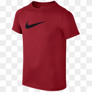 Camiseta Nike B Nk Dry Tee Ss Swoosh Solid, HD Png Download