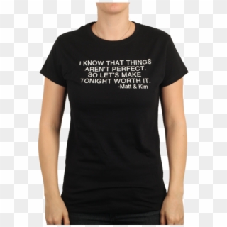 Womens Now Lyric Black Tee - Active Shirt, HD Png Download