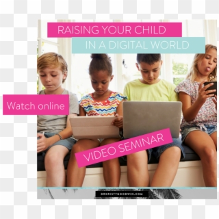 Raising Digital Kids - Children Using Technology, HD Png Download