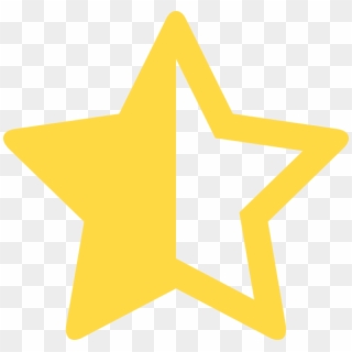 Half Star Icon White, HD Png Download