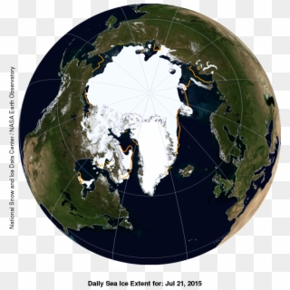 Org/data/seaice Index/images/daily Images/n Bm Extent - Arctic Sea Ice Satellite, HD Png Download