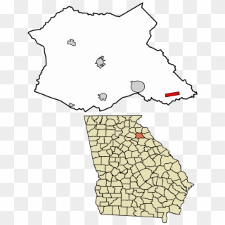 Madison County Georgia Incorporated And Unincorporated - Fitzgerald Ga On Map, HD Png Download