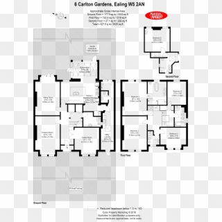Floor Plan - 3 Carlton Gardens Floor Plan, HD Png Download