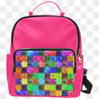 Lovely Hearts Mosaic Pattern - Backpack, HD Png Download