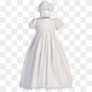 Girls Floral Embroidered Christening Gown W - Baptismal Clothing, HD Png Download