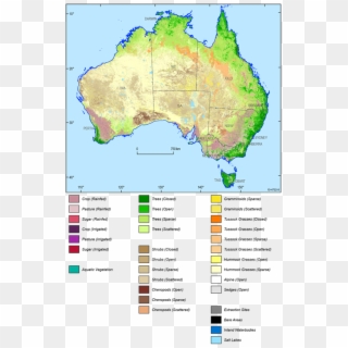 The National Dynamic Land Cover Dataset Of Australia - Land Cover Map Of Australia, HD Png Download