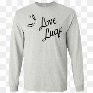 G240 Gildan Ls Ultra Cotton T-shirt / I Love Lucy Scripted - T-shirt, HD Png Download