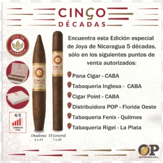 Joya De Nicaragua Cinco Décadas - Cigar, HD Png Download